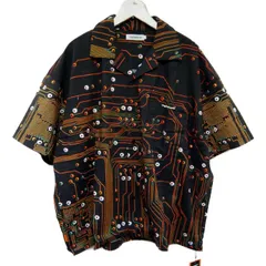 TIGHTBOOTH PRODUCTION TBPR タイトブース 国内正規 25SS CHIP ALOHA SHIRT アロハシャツ オリジナルグラフィック 総柄 SS25-S01 Chip ブラック 黒 Lのサムネイル