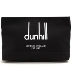 ダンヒル／Dunhill バッグ セカンドバッグ クラッチバッグ 鞄 メンズ 男性 男性用 コットン 綿 キャンバス レザー 革 ブラック 黒  DU22R3919KF LEGACY CANVAS ZIP POACH レガシー キャンバス ジップポーチ ポーチ