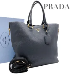 【価格交渉/質問大歓迎♪】希少　プラダ　ヴィッテロダイノ　2way　ネイビー　トートバッグ　5382