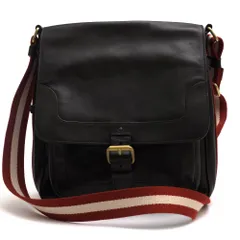 バリー／BALLY バッグ ショルダーバッグ 鞄 メンズ 男性 男性用 レザー 革 本革 ダークブラウン 茶 ブラウン  TITAN バリーストライプ メッセンジャーバッグ 定番