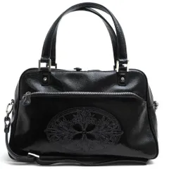 バルコス／BARCOS バッグ ハンドバッグ 鞄 トートバッグ レディース 女性 女性用 エナメル パテント レザー 革 本革 ブラック 黒  dig096 Gina ジーナ フラワー刺繍 2WAY ショルダーバッグ ミニボストン