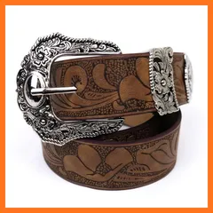 【新品】 [NAMEOF] ウエスタンベルト アンティーク アメカジ Y2K ブラウン カウボーイ フェアリーグランジ ビンテージファッション ユニセックス PUレザー 0