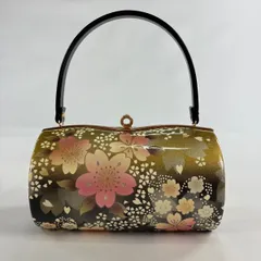 【美品】 和装バッグ 優品 フォーマル 桜 花びら 金銀彩 黒 和装小物  【中古】