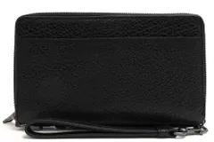 コーチ／COACH 長財布 財布 ウォレット メンズ 男性 男性用 レザー 革 本革 ブラック 黒  67624 Double Zip Travel Organizer ダブルジップ トラベル オーガナイザー 小銭入れあり シボ革 シュリンクレザー ラウンドジ