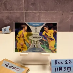 2020 Topps Chrome Lionel Messi Luis Suarez FC Barcelona UEFA Champions League Teammate Sensations  Refractor  カード