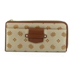 ピエールカルダン 長財布 小銭入れあり モノグラム ウォレット ブランド レディース ブラウン Pierre Cardin 【中古】