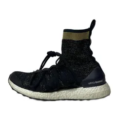アディダスバイステラマッカートニー スニーカー 24.5 レディース ウルトラブースト 黒×ゴールド ソックススニーカー/ハイカット/ラメ