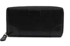 グッチ／GUCCI 長財布 財布 ウォレット レディース 女性 女性用 レザー 革 本革 ブラック 黒  354487 シグネチャー柄 ユニセックス 男女兼用 小銭入れあり ラウンドジップ ラウンドファスナー