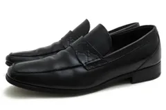 グッチ／GUCCI コインローファー ペニーローファー シューズ 靴 メンズ 男性 男性用 レザー 革 本革 ブラック 黒  170311 GGシマ マッケイ製法 レザーソール マッケイ製法