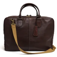 ウルティマトーキョー／Ultima TOKYO バッグ ブリーフケース ビジネスバッグ 鞄 ビジネス メンズ 男性 男性用 レザー 革 本革 ダークブラウン 茶 ブラウン  7707408 ２層式 ノートPC収納可 2WAY ショルダーバッグ シボ革 シュリン