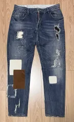 DSQUARED2 パッチワーク デニム ズボン 50