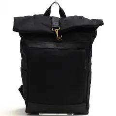 ポールスミス／Paul Smith リュック バッグ バックパック メンズ 男性 男性用 コットン 綿 キャンバス レザー 革 ブラック 黒  PSR873 ウォッシュ加工 デイパック