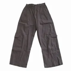 ROSIER ロジエ リネン混 ストレッチ ワイドカーゴパンツ ボトムス 日本製 83-11360 レディース サイズ38 M グレー 【中古】