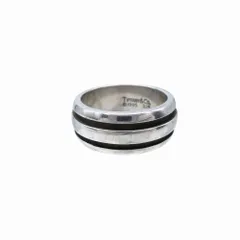 TIFFANY＆Co. ティファニー グルーブド ダブルライン リング 指輪 17.5号 メンズ 【中古】