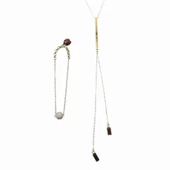 SWAROVSKI スワロフスキー バーロングネックレス てんとう虫 ブレスレット 2点セット ゴールド レディース 【中古】