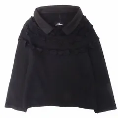 10aw tricot COMME des GARCONS トリコ コムデギャルソン 衿付き リボン ニット セーター カットオフ M 黒 レディース 【中古】