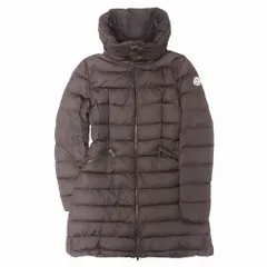 良品 モンクレール MONCLER ダウン コート ジャケット ロング丈 アウター フラメッテ FLAMMETTE 0 S ブラウン レディース 【中古】