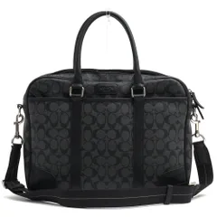 コーチ／COACH バッグ ブリーフケース ビジネスバッグ 鞄 ビジネス メンズ 男性 男性用 PVC レザー 革 グレー 灰色  F71168 HERITAGE SIGNATURE SLIM ZIP TOP BRIEF シグネチャー柄 2WAY ショルダーバ