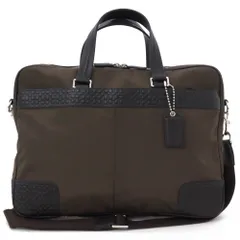 コーチ／COACH バッグ ブリーフケース ビジネスバッグ 鞄 ビジネス メンズ 男性 男性用 ナイロン レザー 革 本革 ダークブラウン 茶 ブラウン  F70596 GRAMERCY NYLON ZIP TOP グラマシー ミニシグネチャー柄 2WAY シ