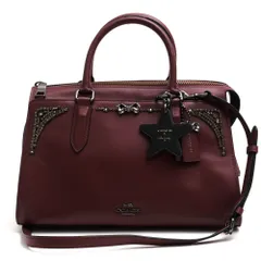コーチ／COACH バッグ ハンドバッグ 鞄 トートバッグ レディース 女性 女性用 レザー 革 本革 レッド ブラウン 赤 茶  39289 Selena Bond Bag With Crystal Embellishment リボン 2WAY ショルダーバ