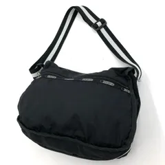 【美品】レスポートサック LeSportsac クラッシクホーボー ショルダーバッグ 黒 ブラック 斜め掛け