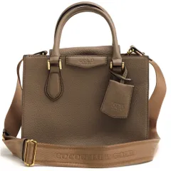 ココセリュックス ゴールド／COCOCELUX GOLD バッグ ハンドバッグ 鞄 トートバッグ レディース 女性 女性用 レザー 革 本革 グレー 灰色  205DA0403 ポーチ付き シボ革 シュリンクレザー 2WAY ショルダーバッグ