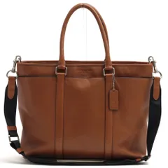 コーチ／COACH バッグ トートバッグ 鞄 ハンドバッグ メンズ 男性 男性用 レザー 革 本革 ブラウン 茶  F71843 Business Tote In Smooth Leather ビジネストート A4サイズ収納可 2WAY ショルダーバッグ