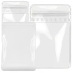 ABILEAD 各40枚入 ジュエリー袋 PVC クリア チャック 小分け アクセサリー 収納 透明 ビニール 密封 ミニ ジップタイプ (4cm x 6cm, 6cm x 8cm, [4cm x 6cm, 6cm x 8cm, 8cm x 12cm セット]