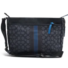 コーチ／COACH バッグ ショルダーバッグ 鞄 メンズ 男性 男性用 レザー 革 ポリエステル  C5291 Thompson Crossbody In Signature Jacquard With Varsity Stripe トンプソン クロスボディ 