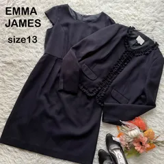 EMMAJAMES　エマジェイムス　ラメツイードセットアップ　セレモニースーツ　ワンピース　ノーカラージャケット　フリル　オケージョン　ママスーツ　入学式　卒業式　発表会　参観日