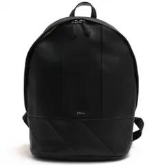 ポールスミス／Paul Smith リュック バッグ バックパック メンズ 男性 男性用 レザー 革 本革 ブラック 黒  PSN382 ANGLE STRIPE PATCHWORK アングルストライプ ユニセックス 男女兼用