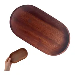 Livify plus キャッシュトレイ 木製 カルトン 小物置き ペントレー コイントレイアクセサリー置き おしゃれ 北欧風 カフェ風 レジ 風 木製トレー 18×10cm 来客用 玄関収納 雑貨 (ブラウン) [ブラウン]