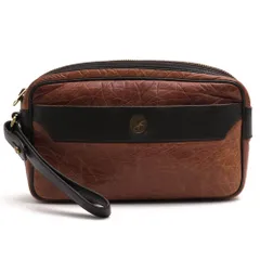 ハンティングワールド／HUNTING WORLD バッグ セカンドバッグ クラッチバッグ 鞄 メンズ 男性 男性用 レザー 革 本革 ブラウン 茶  BATTUE LEATHER バチューレザー
