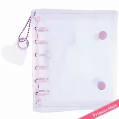 シール帳 シール台紙 シール収納 ミニバインダー A7 リフィル10枚付 パープル 【 女の子 男の子 推し活グッズ アクスタファイル クリア ファイル バインダー 単品 リフィル セット シール手帳 ドロップシール ぷくぷくシール 】