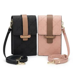 【2個セット】Rain The Eye スマホポーチ ピンク＆ブラック スマホショルダー