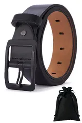 [MO FACTORY] メンズベルト 大きいサイズ ベルト 調整可能 120㎝ ビジネス M〜XXL スーツ カジュアル メンズ 作業用 カジュアルベルト (ブラックバックル/ブラックベルト) [ブラックバックル/ブラックベルト]