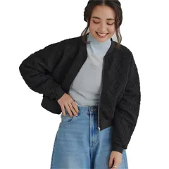 [ティティベイト] ふくれ チュール ジャガード ブルゾン ADXN1779 FREE ブラック