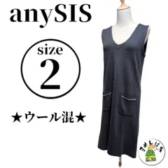 anySIS エニィスィス【2】ノースリーブワンピース M ウール混 ポケット付