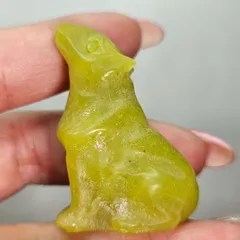 オリーブジェイド✨オオカミ✨カービング✨