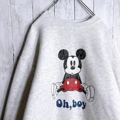 【入手困難/国内正規品】ディズニー Disney 白足ミッキー お座りミッキー 現行復刻 スウェット トレーナー #96