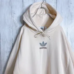 【国内正規品】adidas originals ベージュ トレフォイル センターロゴ パーカー #054