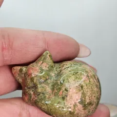 ユナカイト✨眠っている猫✨カービング✨