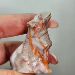 レッドネットワークジャスパー✨オオカミ✨カービング✨