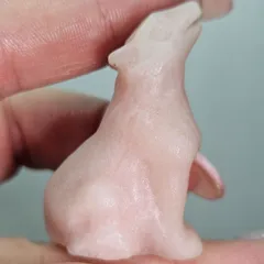 ピンクオパール✨オオカミ✨カービング✨