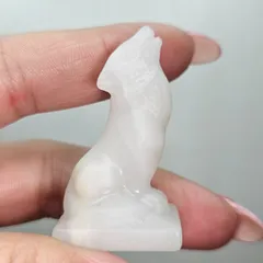 ホワイトジェイド✨オオカミ✨カービング✨