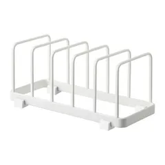 ディッシュスタンド 【プレート/plate】（ホワイト/04747）山崎実業（YAMAZAKI）キッチン　台所　整理整頓　お皿立て　水切り　鍋ふた、まな板、お盆立て