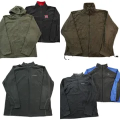 古着卸 まとめ売り コロンビア columbia フリース 6枚セット (メンズ XL ) フーディー ハーフジップ ワンポイント バイカラー 中古 ND2667
