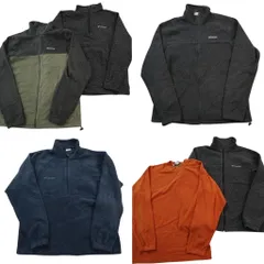 古着卸 まとめ売り コロンビア フリース MIX 6枚セット (メンズ L ) ハーフジップ プルオーパー スタンドカラー 中古 古着 ND2711