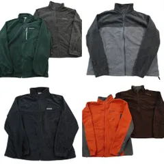 古着卸 まとめ売り コロンビア フリース 6枚セット (メンズ 2XL ) バイカラー スタンドカラー ワンポイント 中古 古着 ND2695