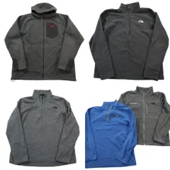 古着卸 まとめ売り ノースフェイス フリース 5枚セット (メンズ XL ) フーディー ハーフジップ フルジップ 中古 古着 ND2771